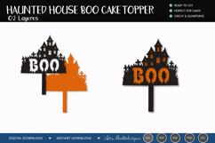 Haunted house boo cake topper SVG Product Image 2