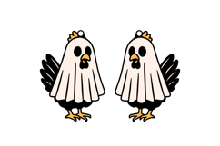 Boo Chicken Halloween Earrings Lasercut Design SVG Product Image 2