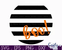 Farmhouse Halloween Round Sign, Boo Door Hanger Svg Product Image 2