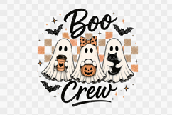 Boo Crew Cute Ghost Kids PNG Shirt Sublimation Design Product Image 1