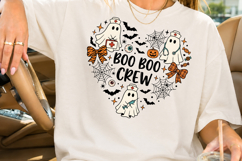Boo Crew Halloween Sublimation, Nurse Ghost Heart Shaped Product Image 2
