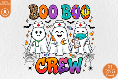 Boo Crew Halloween Sublimation, Nurse Ghost Trio Medical Product Image 1