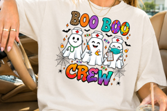 Boo Crew Halloween Sublimation, Nurse Ghost Trio Medical Product Image 2