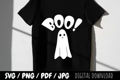 Boo SVG PNG / Cute Ghost svg / Funny Halloween svg Product Image 3