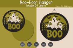 BOO Halloween Door Hanger SVG Product Image 1