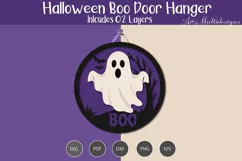 Halloween Boo door hanger Laser Cut Product Image 2