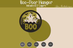 BOO Halloween Door Hanger SVG Product Image 3