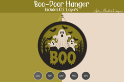 BOO Halloween Door Hanger SVG Product Image 2