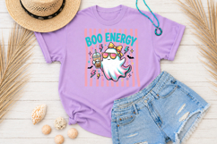 Boo Energy Cute Ghost PNG, Retro Halloween Iced Coffee PNG Product Image 3