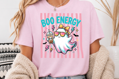 Boo Energy Cute Ghost PNG, Retro Halloween Iced Coffee PNG Product Image 4