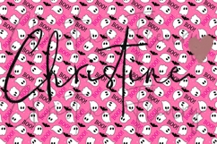 Pink Boo Ghost Pattern | Cute Halloween Digital Paper Product Image 4