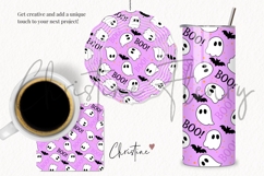 Purple Boo Ghost Pattern | Cute Halloween Digital Paper Product Image 3