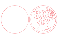 Boo Ghost and Spider Web Halloween Laser Cut SVG Product Image 2