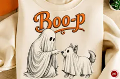 Boo Ghost Dog Halloween PNG, Funny Halloween PNG, Dog PNG Product Image 1