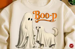 Boo Ghost Dog Halloween PNG, Funny Halloween PNG, Dog PNG Product Image 1