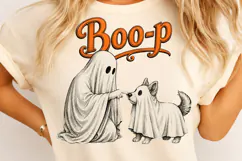 Boo Ghost Dog Halloween PNG, Funny Halloween PNG, Dog PNG Product Image 2