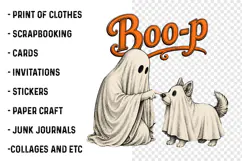 Boo Ghost Dog Halloween PNG, Funny Halloween PNG, Dog PNG Product Image 3
