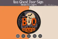 Boo ghost door sign Product Image 3