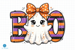 BOO Ghost Girl png, Halloween Sublimation Product Image 1
