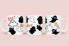 boo ghost halloween coffee mug sublimation wrap glass mug wrap svg presized for 11oz and 15oz glass mug are sublimation files