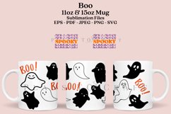 boo ghost halloween coffee mug sublimation wrap glass mug wrap svg presized for 11oz and 15oz glass mug are sublimation files