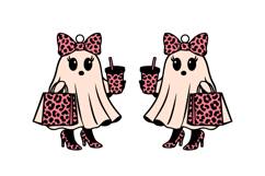 Fashionable Boo Ghost Halloween Earrings Lasercut Design Product Image 2