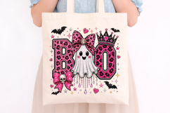 Boo Ghost Leopard Rhinestone PNG Design Product Image 4