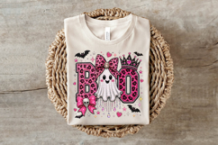 Boo Ghost Leopard Rhinestone PNG Design Product Image 6