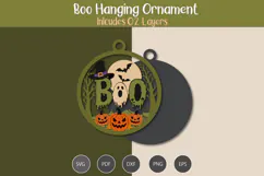 Boo ghost ornament SVG Product Image 3