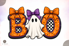 Boo Ghost PNG, Halloween Bow Design, Spooky Kids Design Product Image 1