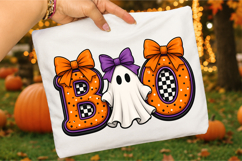 Boo Ghost PNG, Halloween Bow Design, Spooky Kids Design Product Image 3