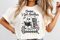 Boo Ghost Reading Book Funny Sarcastic Halloween Bookish SVG Product Image 2