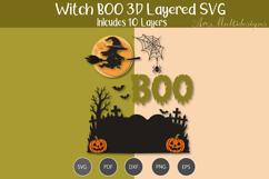 Witch BOO 3D Layered SVG Product Image 2