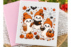 Boo Halloween Png, Ghost Coffee Png, Fall Png Product Image 1