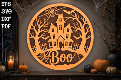 Boo Haunted House Halloween Laser Cut SVG Product Image 1