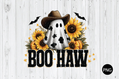 Boo Haw PNG, Cow Spot Ghost Western Halloween PNG Product Image 1