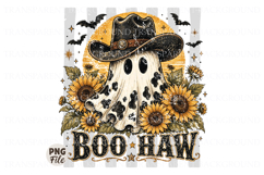 Boo Haw Ghost PNG,Western Halloween Sublimation Design Product Image 1