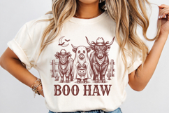 Boo Haw SVG, Highland Cow Shirt Design Product Image 2