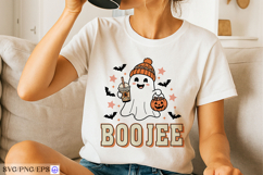 Cute Boo Jee Ghost SVG PNG T-shirt Design Product Image 2