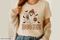Cute Boo Jee Ghost SVG PNG T-shirt Design Product Image 3