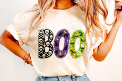 Boo Lace PNG, Ghost PNG, Halloween PNG, Spooky PNG, Pumpkin Product Image 2