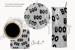 Seamless Boo Lace Pattern | Halloween PNG Product Image 3