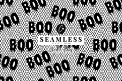 Seamless Boo Lace Pattern | Halloween PNG Product Image 1