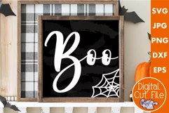 Boo Halloween Farmhouse Sign Svg Product Image 1