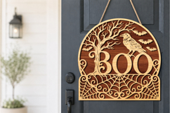 Boo Raven Halloween SVG Laser Cut File Product Image 1