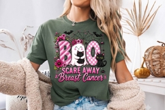 Boo Scare Away Breast Cancer Halloween PNG Product Image 2