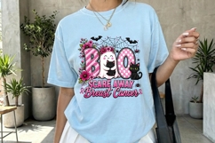 Boo Scare Away Breast Cancer Halloween PNG Product Image 3