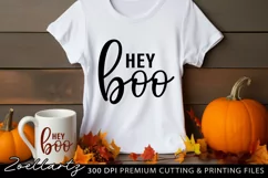 Hey Boo SVG PNG EPS DXF Spooky SVG Halloween SVG Cut Files Product Image 1