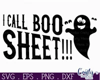 Adult Halloween Sign Funny Svg, I Call Boo Sheet Product Image 2