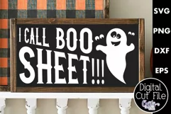 Adult Halloween Sign Funny Svg, I Call Boo Sheet Product Image 1